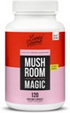 LIVELY VITAMIN CO. Mushroom Magic - Chaga - Cordyceps - Lions Mane - Tyrkiet Tail - Reishi - Shiitake - Maitake - Immun- Energy - Memory - Non-GMO - 120 Veganske kapsler