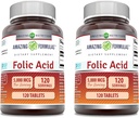 Amazing formulas folinsyre Supplement: 124; 5000 Mcg