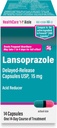 HealthCareAisle Lansoprazol 15 mg - 14 Forsinkede frigivelseskapsler - Acid Reducer, Treats Hyppig Heartburn