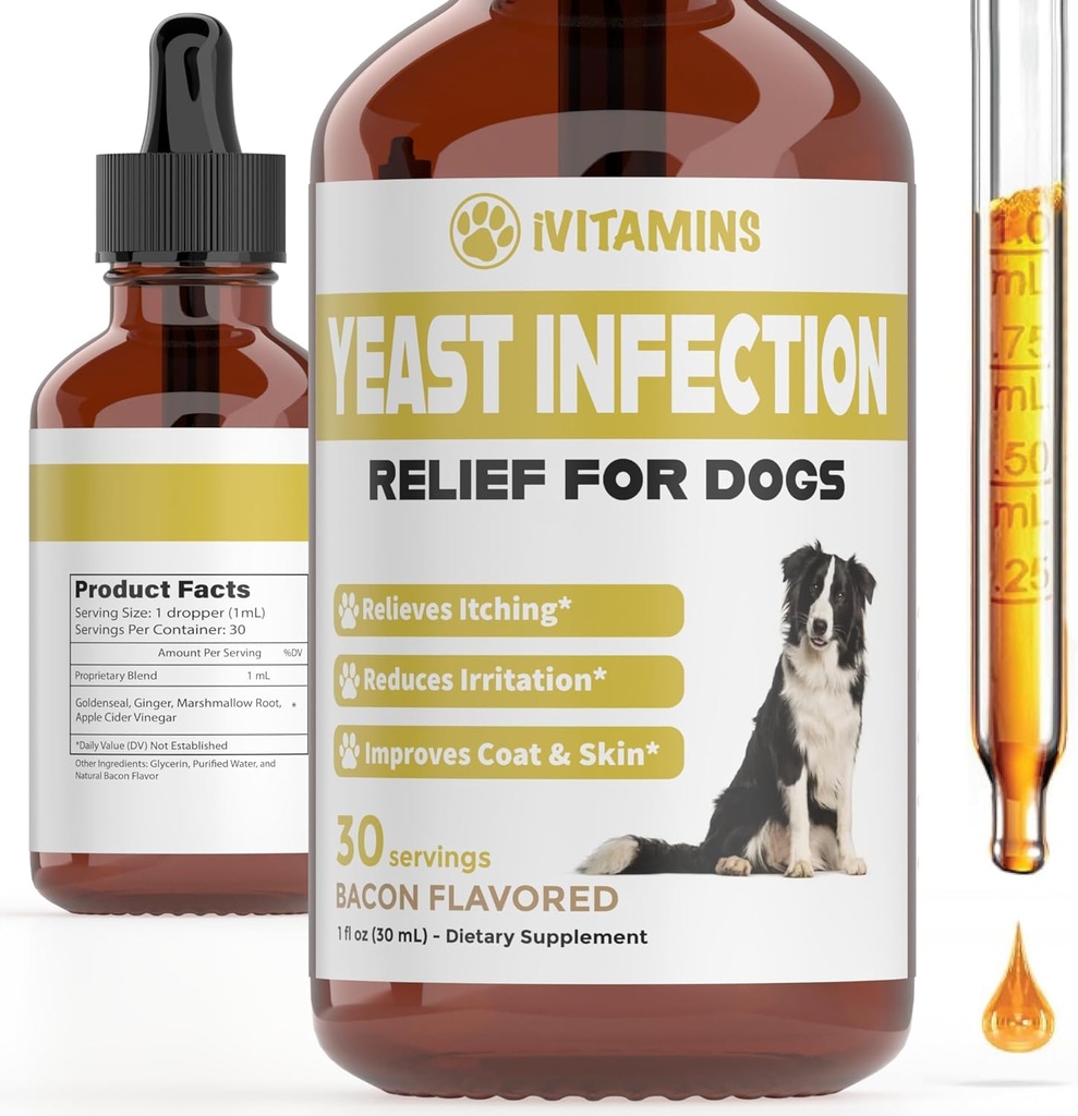 Naturlig Gær Infektion Behandling for hunde; Hjælper til at understøtte Itch & Inflammation Relief, & Mere Bud124; Hund Ear Infektion Behandling
