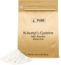 PURE ORIGINALSKE INGREDIENSER NAC N- acetyl L- cystein pulver (1 LB) Lab Verificeret, Altid Pure, Ingen Fillers