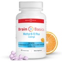 Ekstra styrke Methyl B- 12 & methylfolat - 60 tyggetabletter, Orange Citrus Flavor - høj potens Bioactive B- 12 Vitamin & B9 Folat supplement til energi, hjerne, hjerte og nerve support