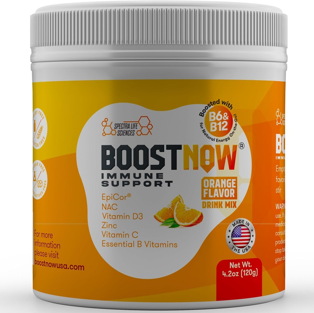 BoostNow 14- in-1 immunsupportpulver - Forbedret med C-vitamin, D-3, Zink, EpiCor, Elderberry, NAC & mere