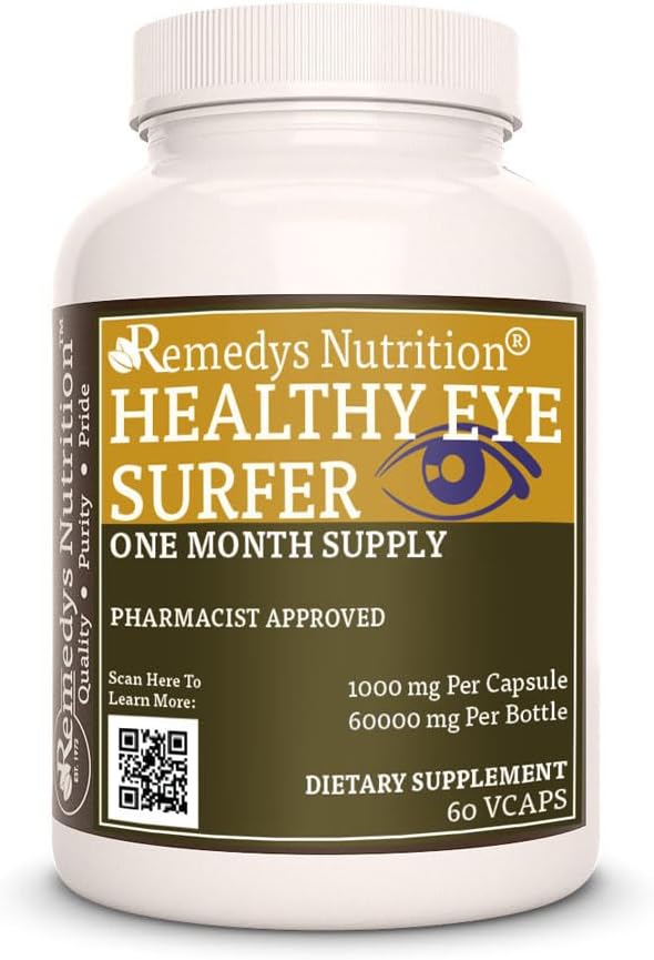 Remedy 's Nutrition Sund Eye Surfer Buddha 124; 1.000 mg, 60 Vegan Capsules Urteteknik Supplement Buddha 124; Two Month Supply
