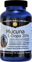 Mucuna Pruriens L- dopa - 20% L dopa Velvet Bean Extract, Dopamin Mood Support, Natural Brain Health Booster for Super Focus, Energy, og Peak Performance, 90 Kapsler
