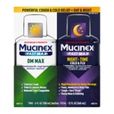 Maksimal styrke Mucinex FastMax DM Max & Mucinex Nightshift Cold & Flu Flydende (2 x 6 fl. oz.) Tynder & Loosens Mucus, Relieves Hoste & Bryst Congestion, Smerte, Feber, Nysen, Sore Hals, Runny Næse