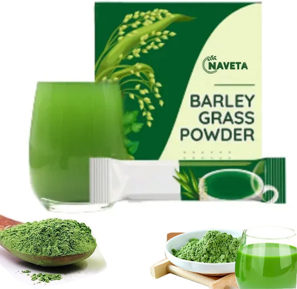 Naveta Barley Grass Powder 100% Pure & Organic, Naveta Pure Organic Barley Grass Juice Powder Japan, 20 Pakker / Box (40 Pakker)