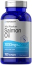 Horbäach Wild Alaskan Salmon Fish Oil against 124; 180 Softgel Capsules against 124; Gluten Free, Non- GMO against 124; High Potency against 124; Excellent kilde til Omega-3 fedtsyrer EPA og DHA