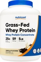Nutricost Grass- Fed Whey Protein Koncentrat (Vanilla) 5LBS - Ikke denatureret, Non- GMO, Gluten Free, Natural Articles