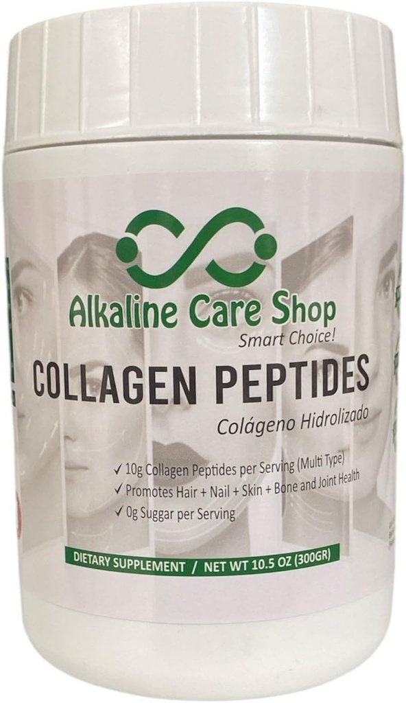 Alkalisk Pleje 124; Hydrolyzed Collagen Peptider til kvinder & mænd; Multi- Type Unflavored Collagen Powder Protein til hår, knogler, hud, negle & Joints