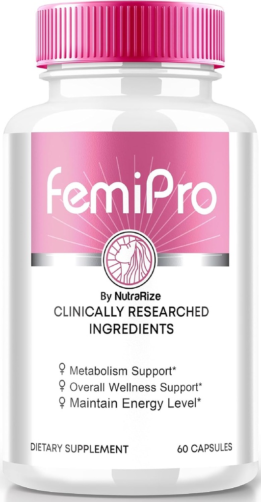 NutraRize FemiPro kapsler, Premium Formel for urinvarme støtte, All- Natural Supplement til kontrol og samlet sundhed, Femi Pro Anmeldelser (60 kapsler)