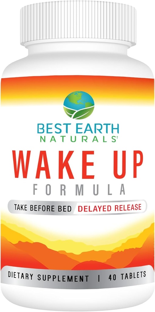 Bedste Earth Naturals Wake Up Formel, supplement Forsinket Tidsfrigørelse Energi 40 Tæl
