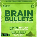 80mg Koffein & 160mg L- Theanine Focus Enhancing Energy Chews (40 Servere) - Neuroscience Backed Nootrop Stack, Mental Acuity & Cognitive Support Mint Matcha Flavor Brain Bullet