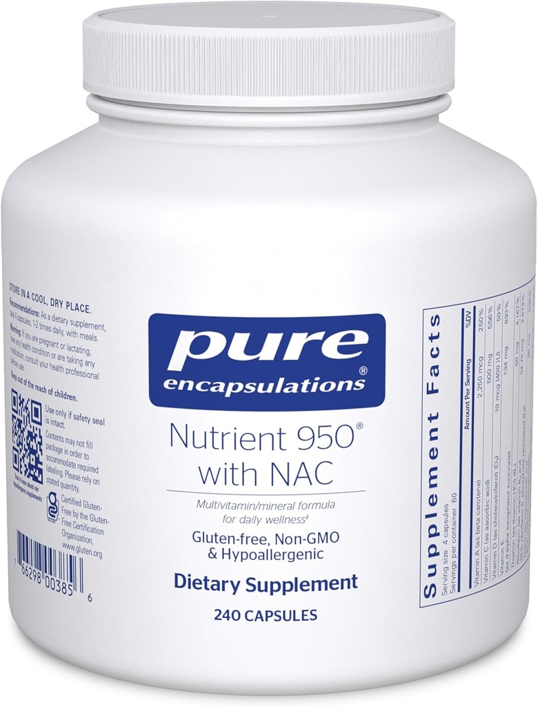 Pure Encapsulations Nutrient 950 with NAC | Helps Provide Additional Immune Support | 240 Capsules