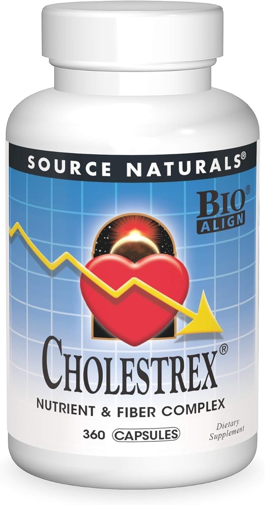 Source Naturals Cholestrex - Nutrient & Fiber Complex understøtter sunde Cholesterol Niveauer - 360 kapsler
