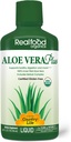 Country Life Realfood Organics Liquid Aloe Vera Plus - Understøtter fordøjelsessygdomme og immunsystemet - med Slippery Elm, Ginger, gurkemeje, pebermynte - Organic ActiValoe, Qmatrix Process - 32 oz