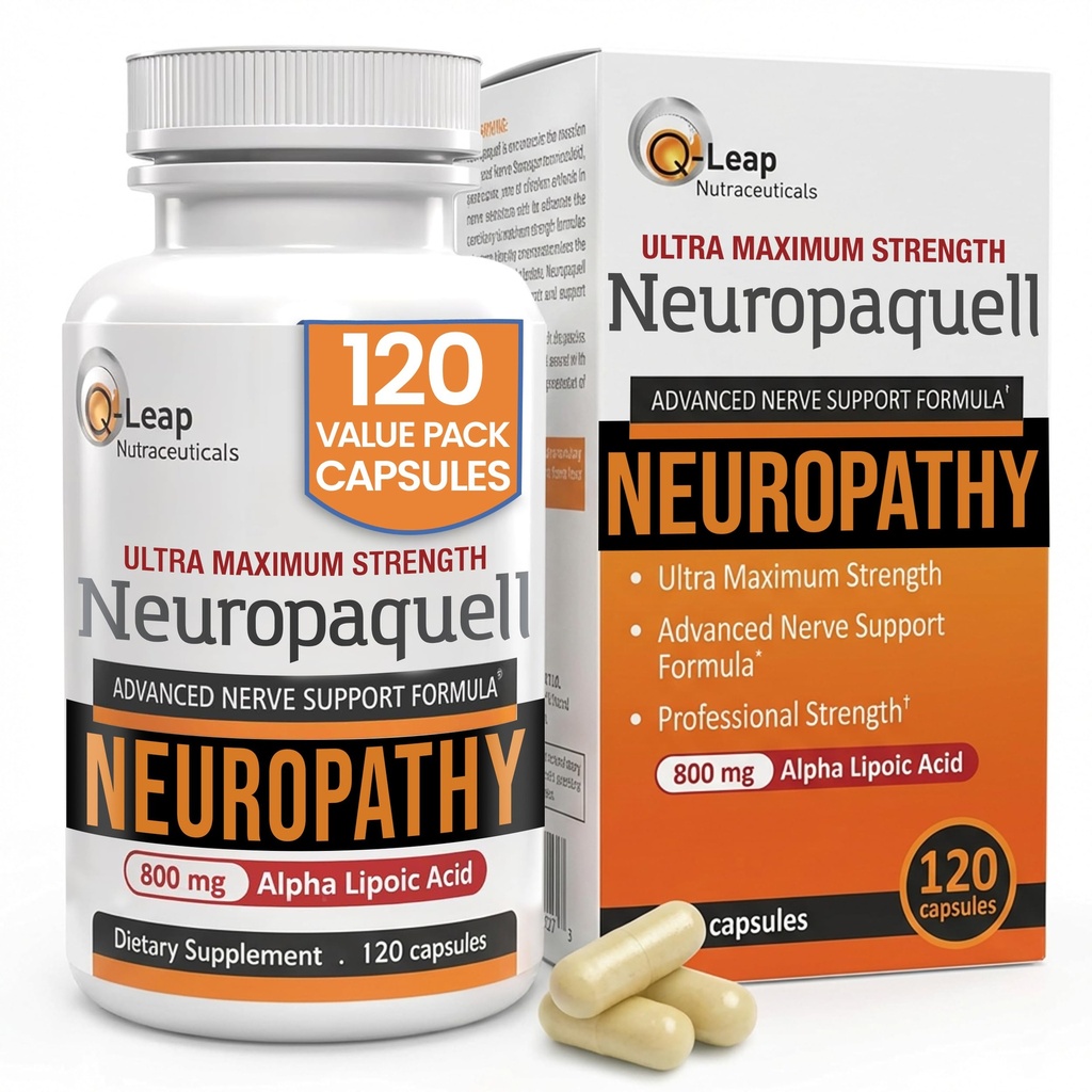 Platinum Health Alpha Lipoic Acid for neuropati nerve Pain Support, Supplement, B Vitaminer, L Arginin, All Natural Maximum Strength Neuropaquell for Discomfort in Feet, Hand, Toes, 120 Kapsler, 800mg