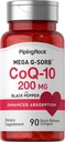 Piping Rock CoQ10 200mg Softgels against 124; 90 Greve Note 124; Supplement for kvinder og mænd