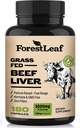 ForestLeaf Græs Fed Oksekød Leverkapsler, 3000mg Per Servering, Understøtter Fuld Immunitet & Body Wellnes, Cleansing, fordampning, Natural Iron, Vitamin A og B12, Frys tørret oksekød lever supplement, 180 Caps