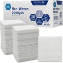 MED PRIDE 3x3 i Gauze Pads 200 Pack, Nonsteril, 4 Ply, Nonadjustent Mesh Bandager, Absorbent Sårpleje Dressing Sponges