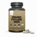 Økologisk Psyllium Husk Kapsler 750 mg, Natural Fiber Supplement for Gut Health * - Alternativ til Psyllium Husk Powder, Zesund Life, 250 Kapsler