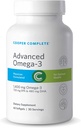 Cooper Complete - Advanced Omega 3 - Fish Oil Supplement, Koncentreret EPA + DHA Omega-3 Fedtsyrer 1400 mg - 60 Softgels per flaske. Pakning med 3