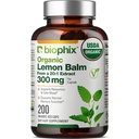 biophix Lemon Balm Kapsler USDA Organic 20: 1 Extract 300 mg 200 Veggie Caps - Kognitiv Health Stress Sleep Mood Support Natural Herbal Supplement