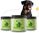 kin + kind Økologisk Multivitamin til hunde og katte - Pet Supplement for sund hud og kappe - Sikker, Naturlig Formel med Wheatgrass, Kelp, Tang og kokos - Made in USA - Bundle (3 x 8 oz)