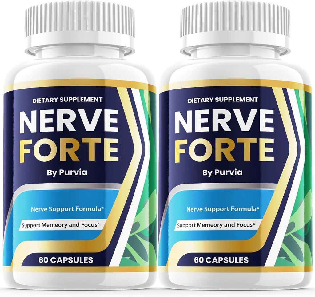 (2 Pack) Nerve Forte Pills, Nerve Forte Capsules Advanced Strength Formel for Total Wellness Support, Nerve Forte Anmeldelser, Nerveforte Maksimum Performance Vitamin Supplement Support (120 Kapsler)