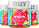 Olly Prenatal Multivitamin Gummy, Folinsyre, D-vitamin, Omega DHA, Chewable Supplement, 60 Gummies Citrus 3 Greve