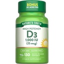 Nature 's Truth Vitamin D3 1000 IE Softgels against 124; High Potency Formel 124; 25 mcg- 124; Non- GMO & Gluten Free Supplement
