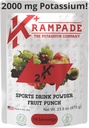 Krampade Electrolytes Powder Kalium Supplement - 2000 mg K +, > 2X mere end kokos vand