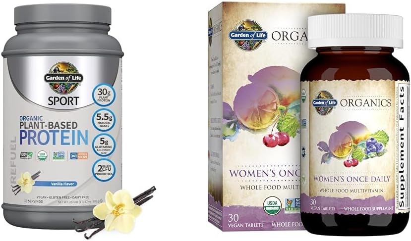 Have Organic Vegan Sport Protein Powder & Once Daily Women 's Multi - Probiotika, BCAA, Antioxidanter, 30g Plante Protein, Vitaminer A C D3 K B6 B12, Ikke GMO