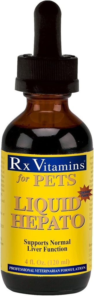 Rx Vitaminer kylling flavor flydende hepato til kæledyr, 4 fl. oz. / One Size