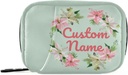 Custom Pill Box 7 Dag Pill Case Bag Christmas Flower Personaliseret Navn Rejse Pill Organizer Bag med lynlås Portable ugentlige sag Kompakt størrelse for Vitamin Supplement Holder