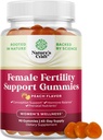 Fertilitet Gumier for kvinder forsøger at conceive - Yummy Gummy Fertilitet supplement til kvinder med Myo-Inositol Folsyre & Vitex Chasteberry - Vegan non-GMO & Gluten Free - saftig Peach (45 Servere)