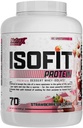 Nutrex Forskning IsoFit Whey Protein Powder Instantized 100% Whey Protein Isolate (70 Servere, Jordbær & Cream)