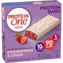 Protein One 90 Calorie Protein Barer, Jordbær og fløde, Keto Friendly, 5 Ct, 4.8 oz