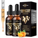 2 Pack Creatin HCL flydende dråber til mænd og kvinder, 1500mg flydende kreatin hydroklorid, høj absorption, 2 Fl Oz, sukkerfri Orange Flavor
