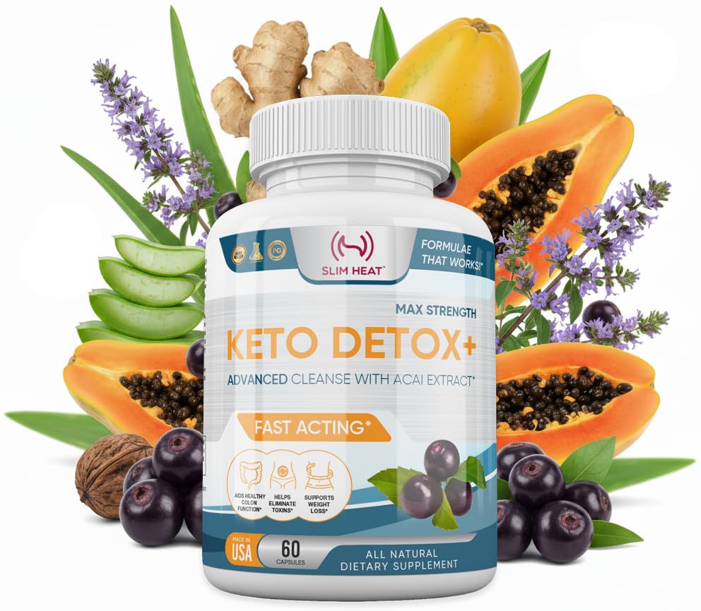 Detox Rengøring for vægttab - Natural Gut & Intestinal Rengøring piller - Proprietær Blend med Psyllium Husk - Keto Detox for kvinder & mænd - Non- GMO, NSF Certified, Made in USA - 60 Kapsler