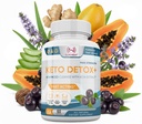 Detox Rengøring for vægttab - Natural Gut & Intestinal Rengøring piller - Proprietær Blend med Psyllium Husk - Keto Detox for kvinder & mænd - Non- GMO, NSF Certified, Made in USA - 60 Kapsler