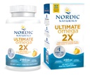 Nordic Naturals Ultimate Omega 2X, Lemon Flavor - 60 Soft Gels - 2150 mg Omega-3 - Højpotens Fish Oil med EPA & DHA - fremmer hjerne & hjerte sundhed - non-GMO - 30 Serveringer