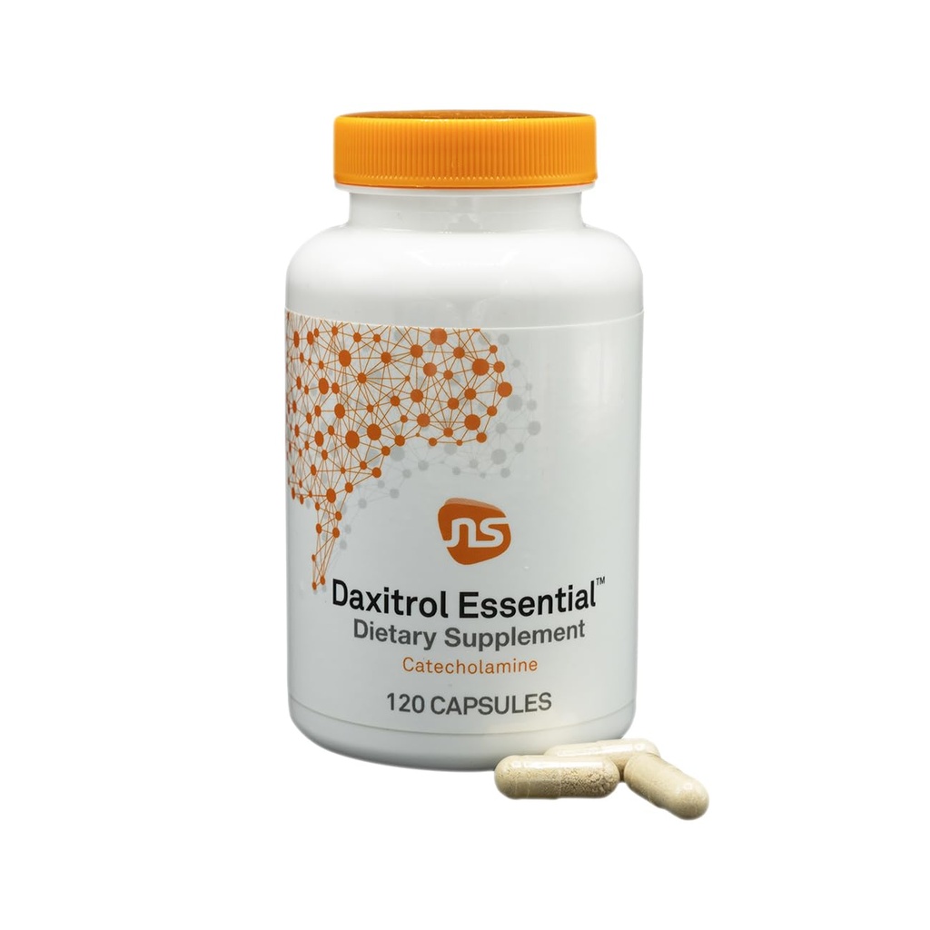 NeuroScience Kosttilskud til kvinder og mænd med 5 HTP, Huperzine A, Green Tea Extract & mere - Daxitoll Essential - Hjælp med at bevare følelser af Satiety & Administrer Cravings (120 kapsler)