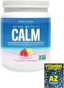 Naturlig - Vitality Calm Magnesium Citrate Powder, Raspberry Lemon Flavor, 20 Ounces + Guide Vitamin Free Include. (Pack 01) Flaske + Guide Vitamin
