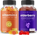 NutraChamps (2-Pack) Vitamin C Gummies og Elderberry Gummies Bundle