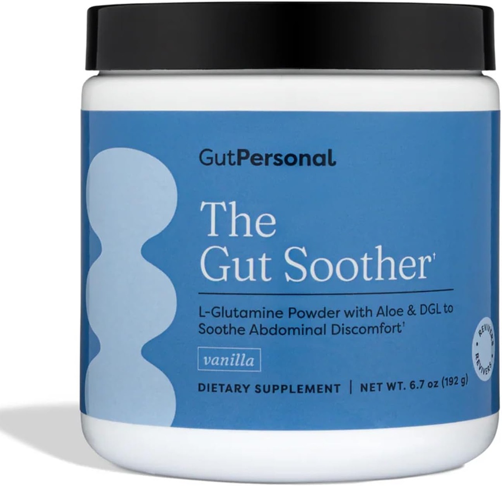 GutPersonal The Gut Soother L- Glutamin Powder Supplement: Gendanne Gut Lining, Soothe fordøjelsesbesvær, mens fremme af samlet Gut sundhed, 30 Servere (Vanilla)