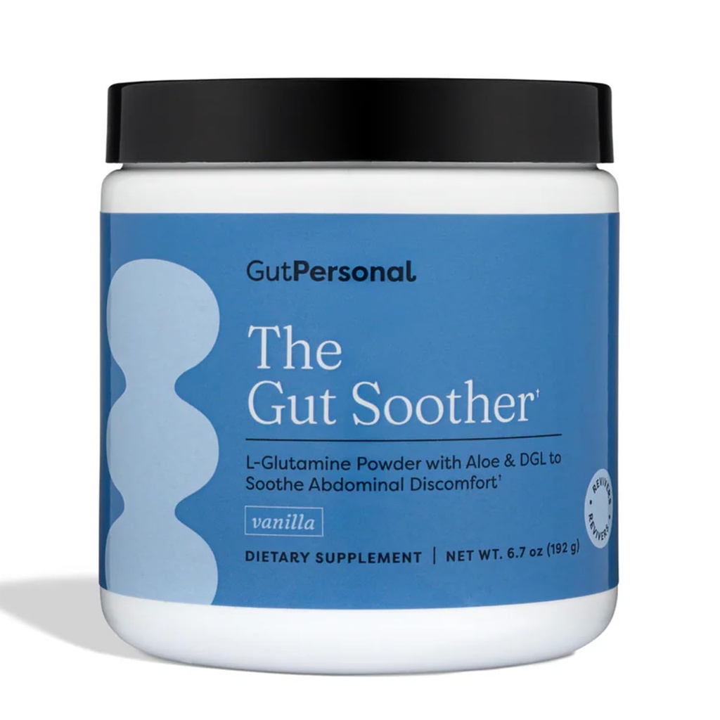 GutPersonal The Gut Soother L- Glutamin Powder Supplement: Gendanne Gut Lining, Soothe fordøjelsesbesvær, mens fremme af samlet Gut sundhed, 30 Servere (Vanilla)