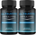 (2 Pack) Ultimate Mand Pro Kapsler til mænd, Ultimate Mand Extreme Supplement, All- Natural Support til en sund aktiv livsstil, UltimateMalePro Anmeldelser (120 Kapsler)