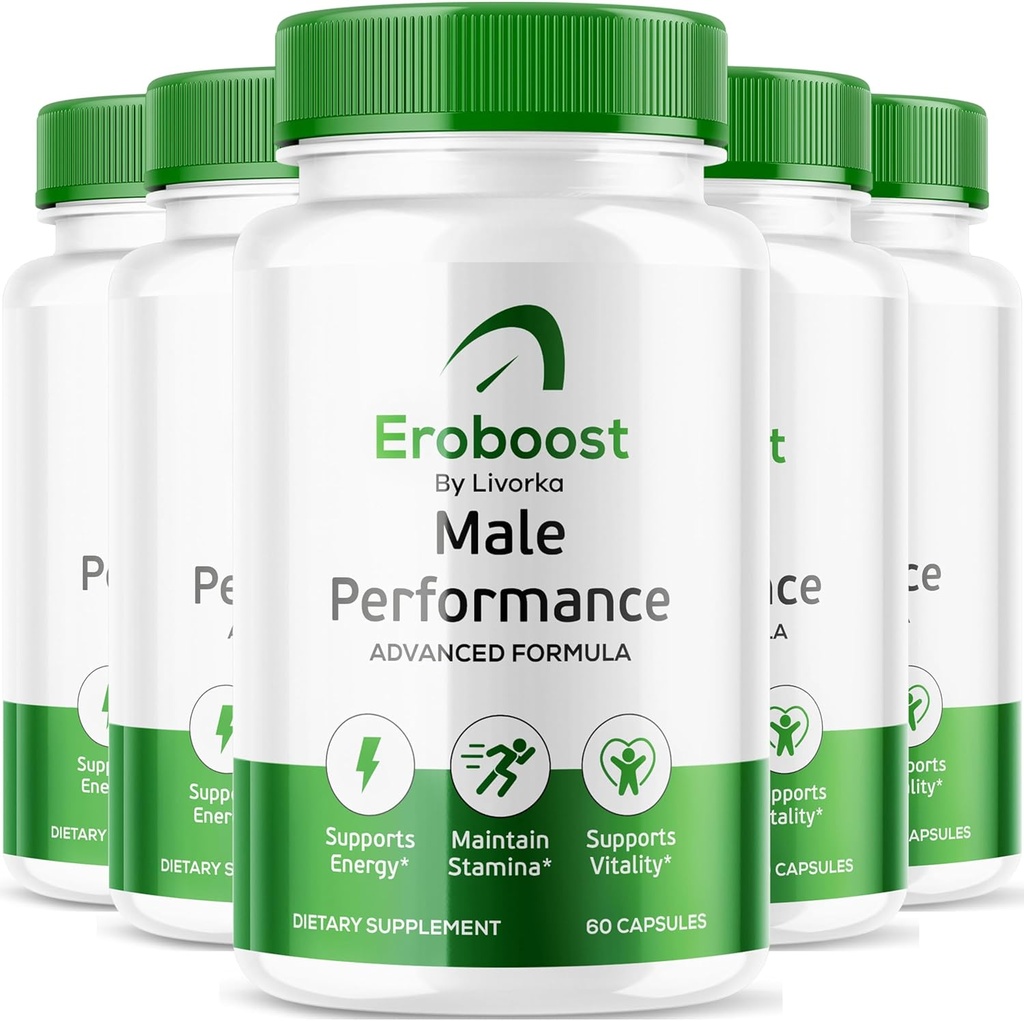 (5 Pack) Eroboost supplement til mænd - officielle Ero Boost piller, EroBoost Support Kapsler, EroBoost Advanced Formel, EroBoost tillæg, Ero Boost, 300 Kapsler til 5 måneder