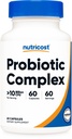 Nutricost Probiotic Complex (10 Millioner CFU) 60 Kapsler - Acidophilus Plus 9 Andre Probiotika, Non- GMO, Gluten Free Supplement